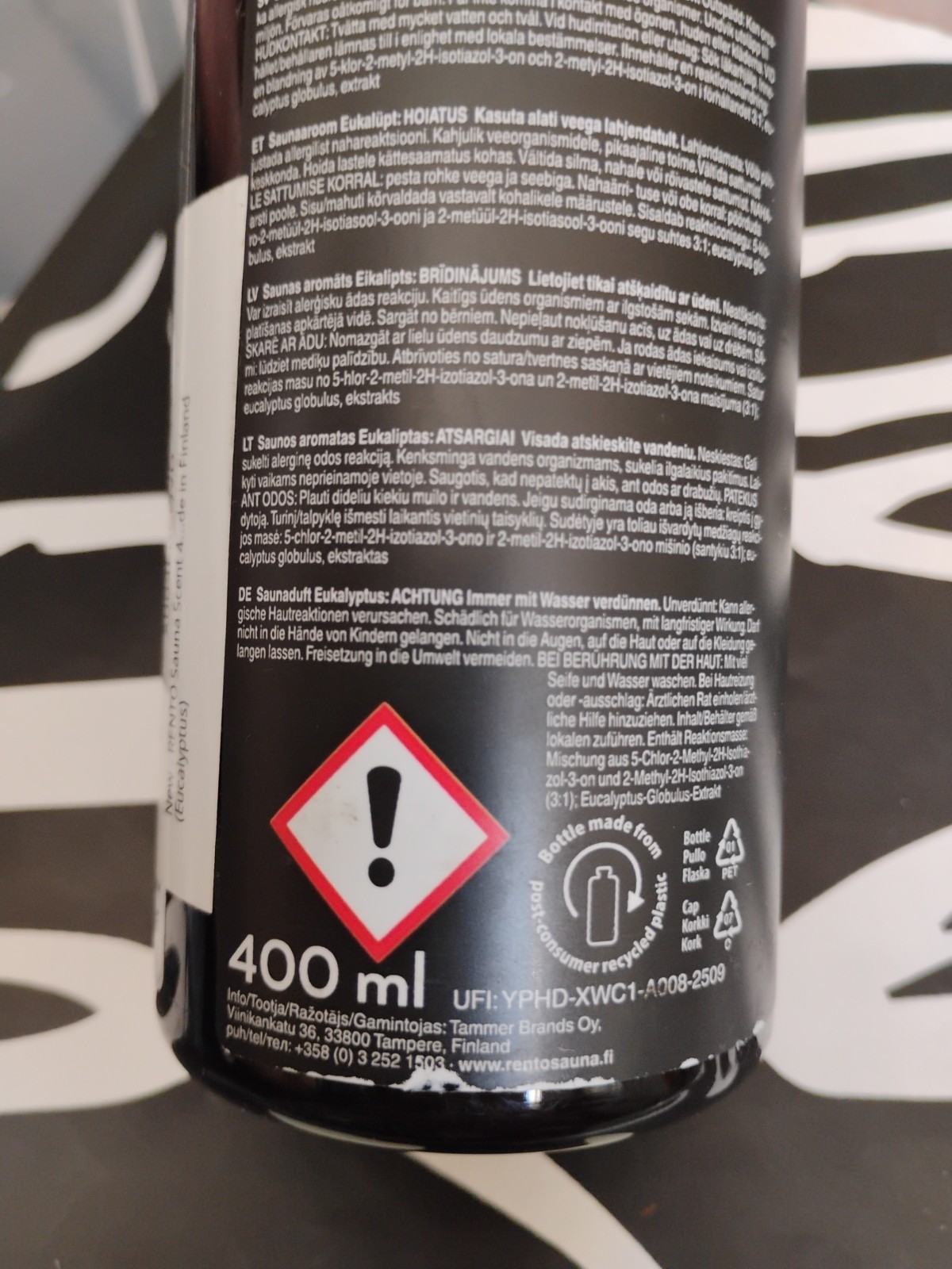 Rento Sauna Scent Sauna Oil EUCALYPTUS Aroma Fragrance 400ml Bath New