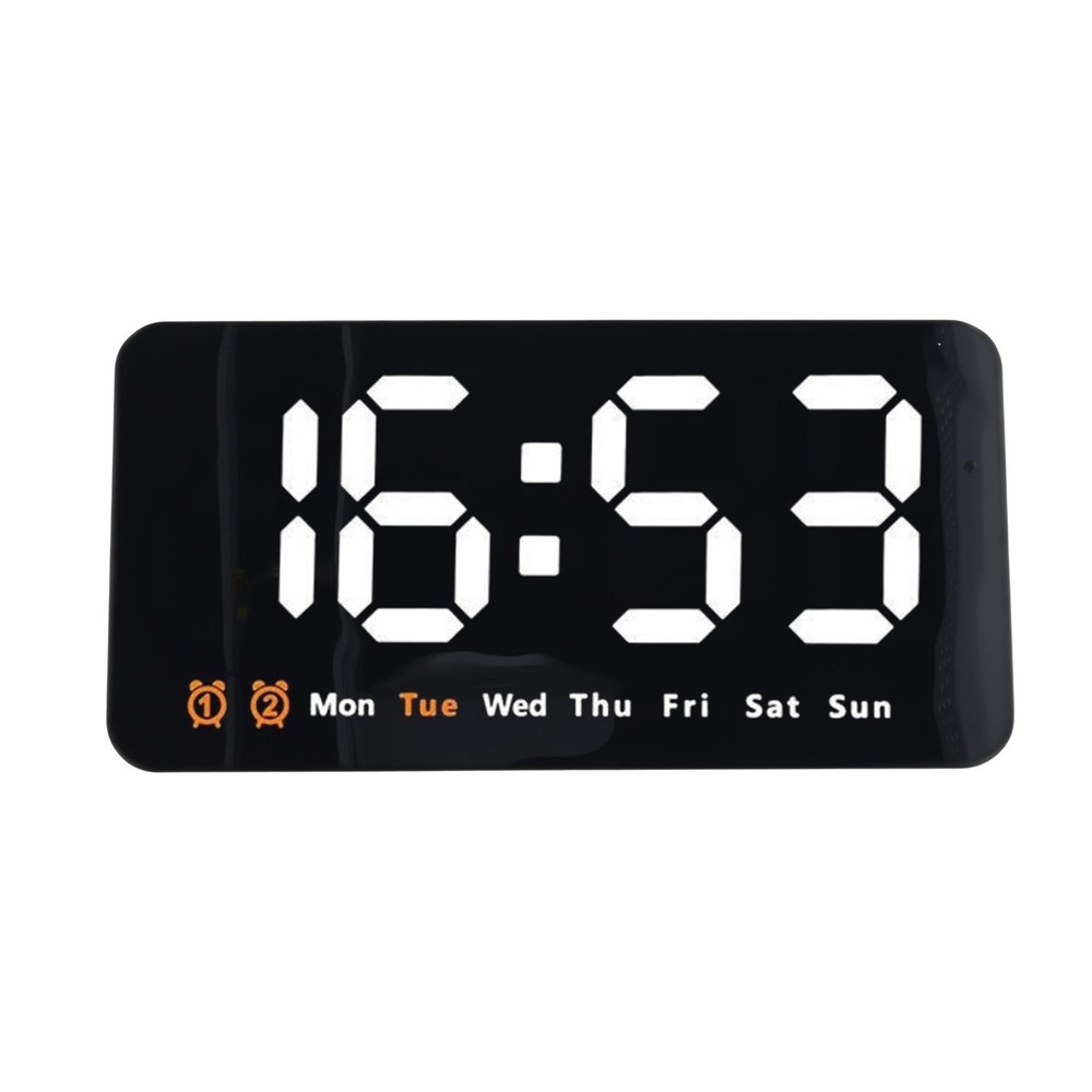 Digital Wall Clock with Large Display Date Week Time and Adjustable Brightness