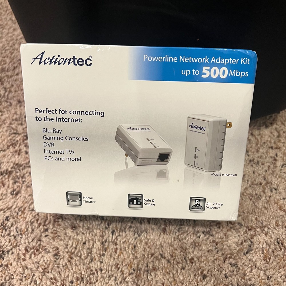 ActionTec 500 Mbps Powerline Network Adapter Model PWR500