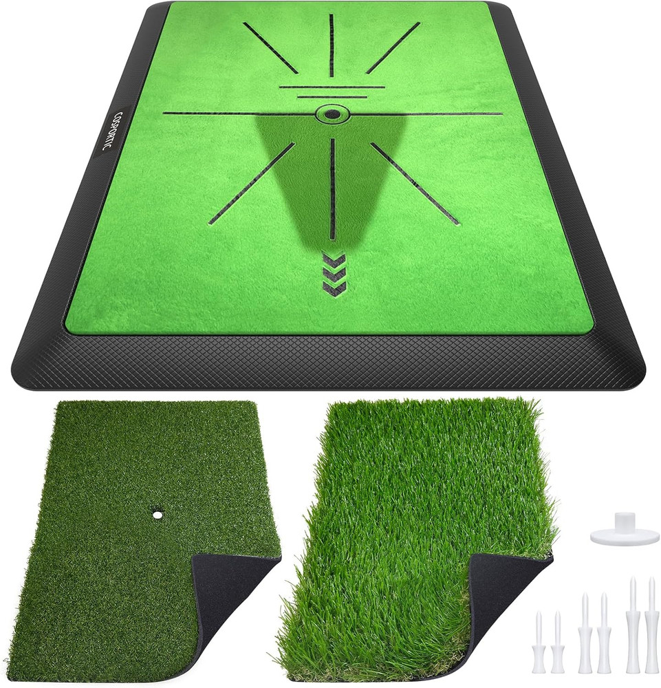 Golf Hitting Mat | Golf Training Mat for Swing Path Feedback/Detection Batting |