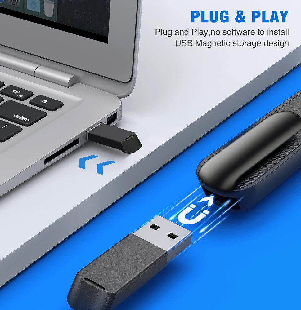 Wireless Presenter Remote with Air Mouse Control, Rechargeable USB Presentation