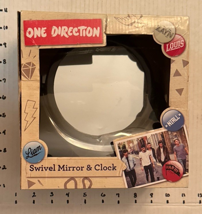 One Direction Limited Edition Swivel Mirror And Clock
