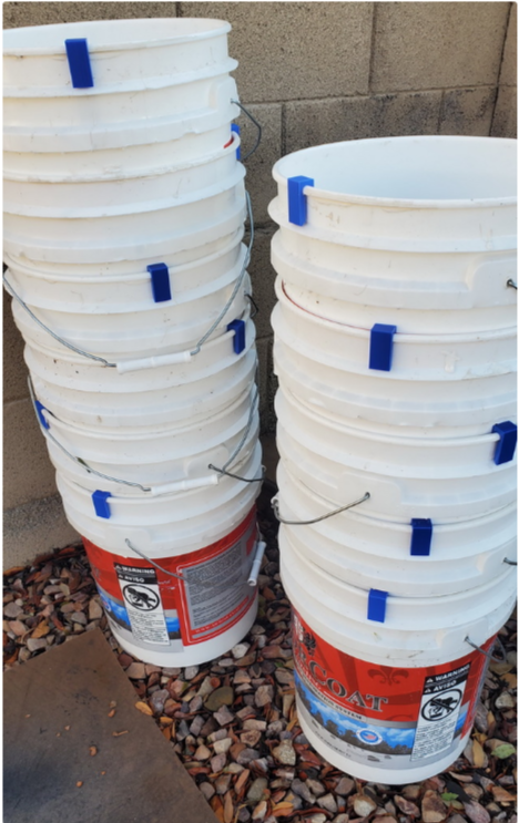 5 Gallon Bucket Saver Clips 10x Pack - Stack Buckets and REMOVE Them With Ease!