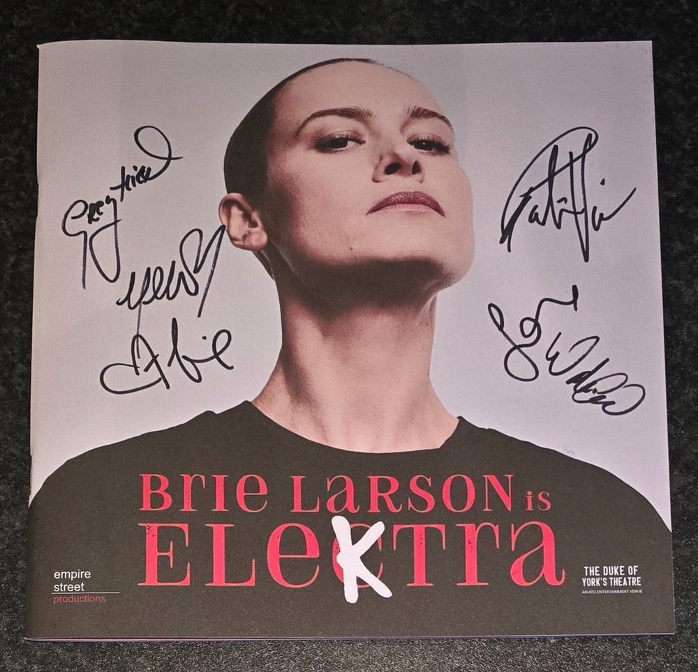 Brie Larson Elektra signed West End theatre programme