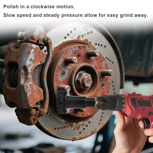 8pcs Wheel Hub Cleaning Kit, Include Grinding Black version+rust removal brush