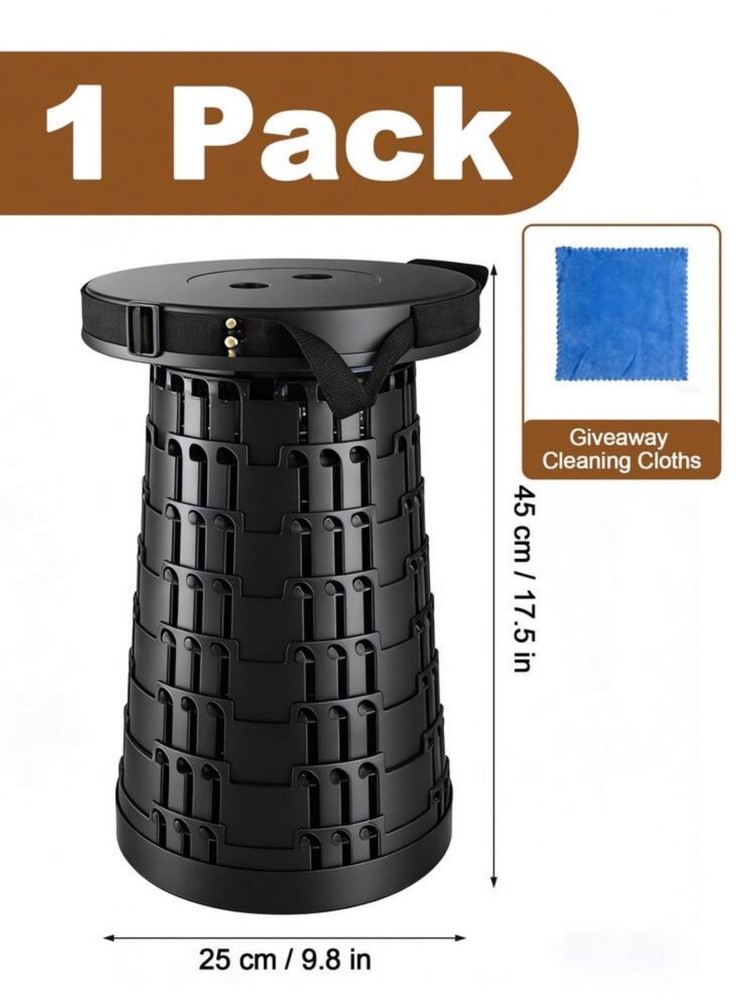 Upgraded Collapsible Folding Stool Chair Portable Lightweight Camping Stool