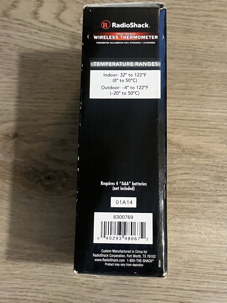 RadioShack Indoor Outdoor Thermometer Model 6300769 E4B3
