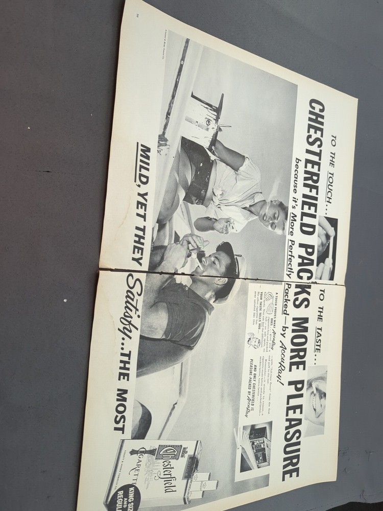 Chesterfield Cigarette Advertisement 1950s