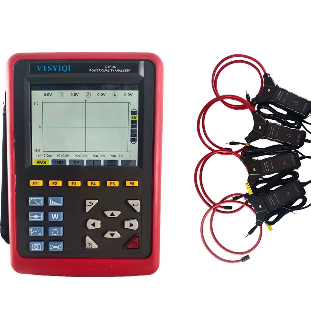 Digital Three Phase Power Energy Meter Power Quality Analyzer Current Clamp6000A