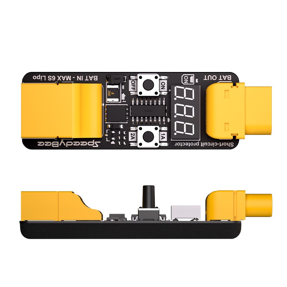 SpeedyBee Anti Short Circuit Module 1A/2A Current Limiting For RC Flight Stack