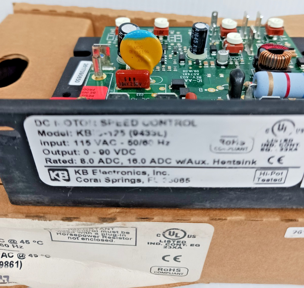 New KB Electronics KBIC-125 Dc Motor Speed Control Board