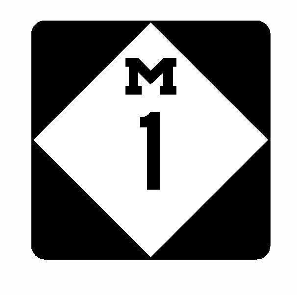 Michigan Route 1 Sticker Decal