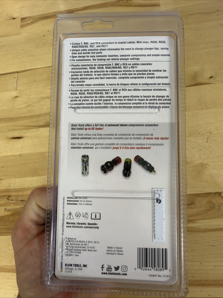 Klein Tools VDV211-063 Heavy-Duty Multi-Connector Compression Crimper