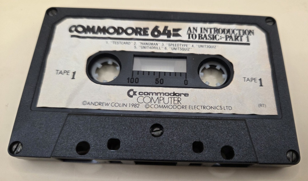 Commodore 64 - An Introduction to Basic Part 1 Cassette Tape 1 Untested