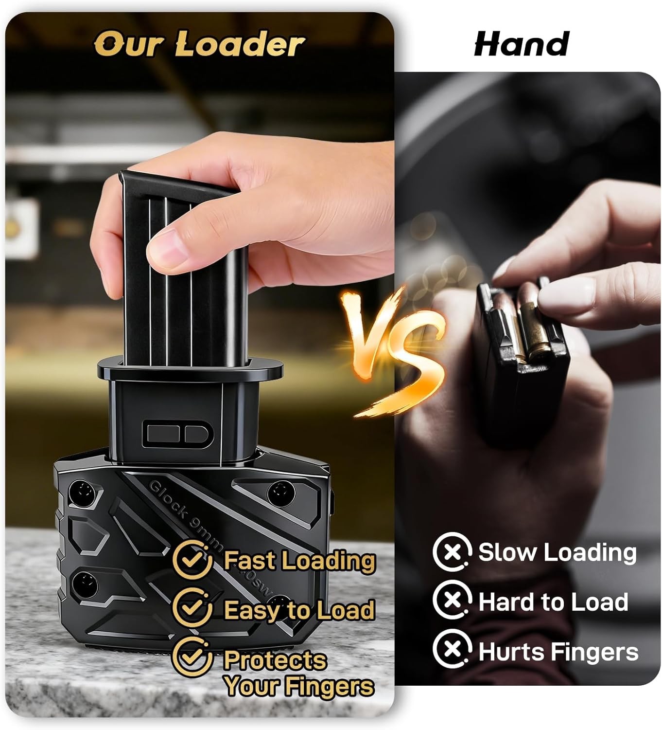 Tactical Systems Magazine Speed Loader for Glock 9mm 40 SW and More CAM Gen II