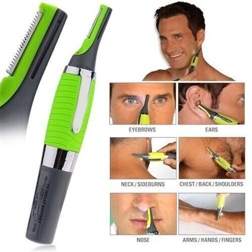 Hot Men Nose Ear Face Neck Eyebrow Hair Mustache Beard Trimmer Shaver Clipper PE