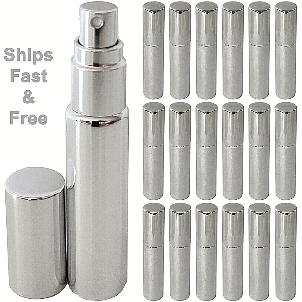 10ml silver UV electroplated glass empty spray bottle refillable