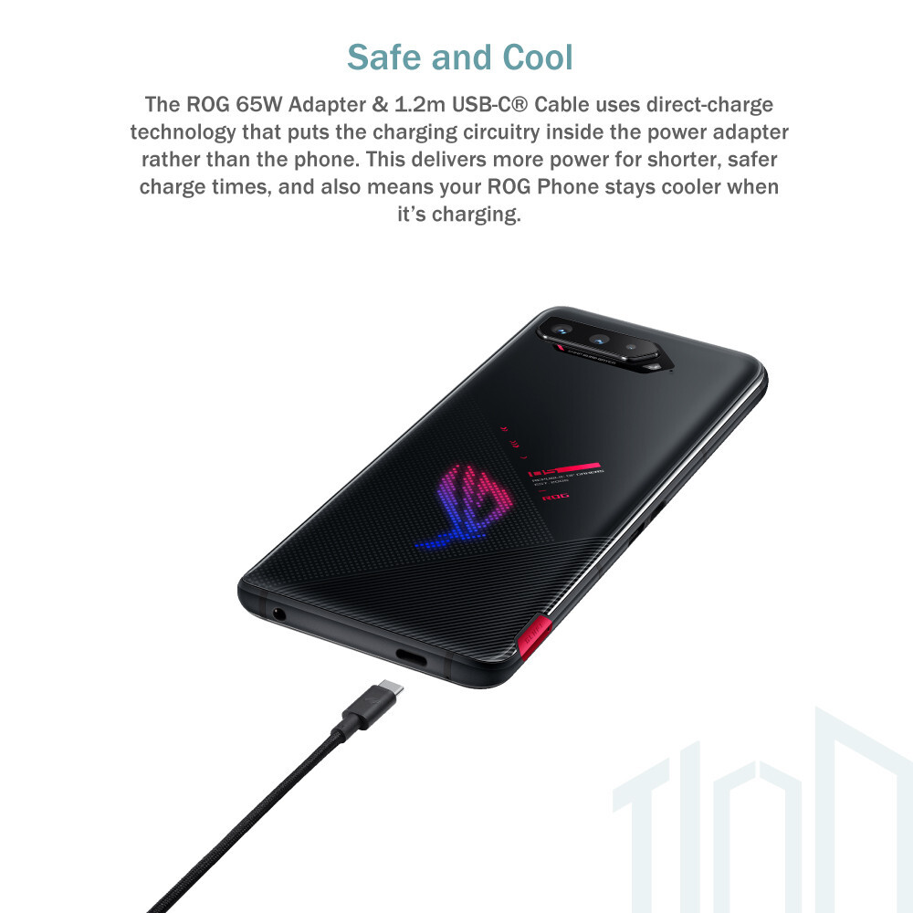 【2024Version】Original ASUS Official ROG 65W Adapter & 1.2M Type-C Cable【AC65-01】