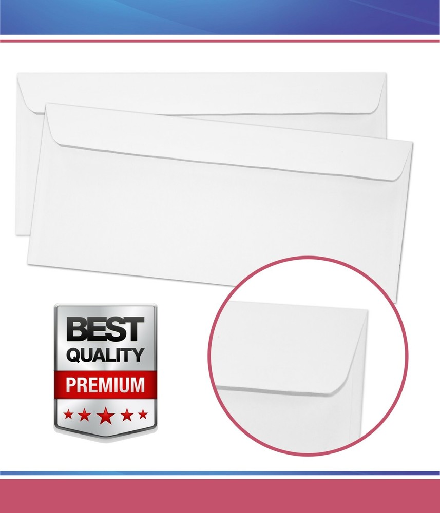 1000 Double Window Security Gummed Check Envelopes - Compatible for QuickBooks