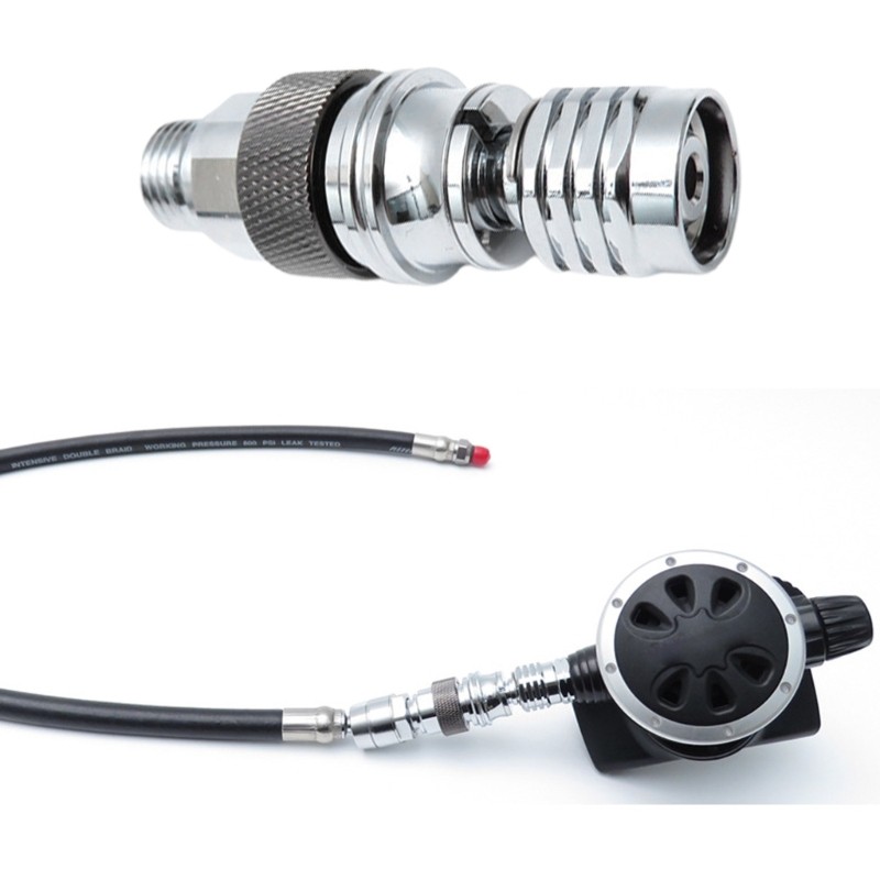 Scubas Diving Full Faces Mask Secondary Regulator with Quick Connecting Systems