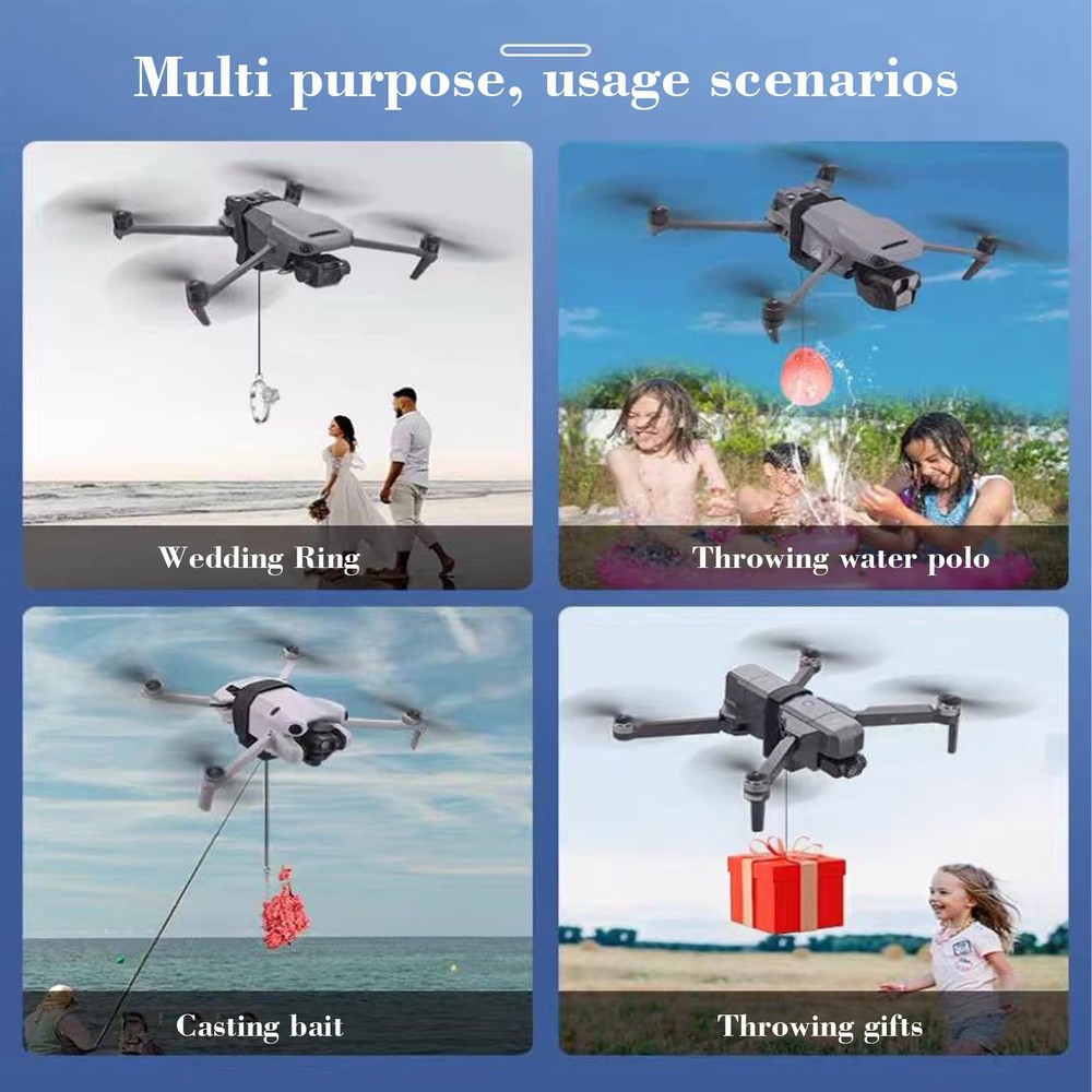 Universally Drone Airdrop System Release Device Payload Clip Airdropper Fish ...