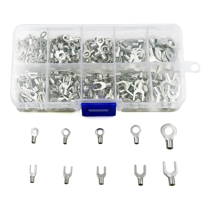 Pcs Non-Insulated Ring Fork U-Type O-Type Terminals Cable Terminals