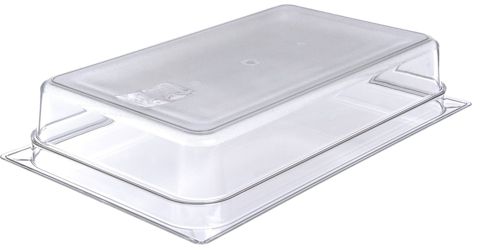 Clear Plastic Food Pan Full Size Spoonable Bottom Stacking NSF Listed Durable