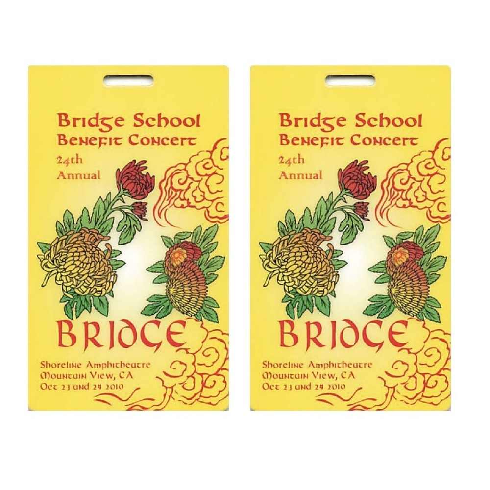 24th Annual Bridge School Benefit Backstage Pass Mountain View 2010 Bundle 5 ...