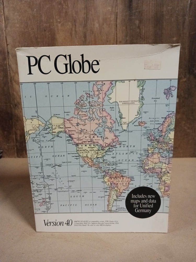 PC Globe, "Software for Everywhere", Full Map Globe for the IBM PC