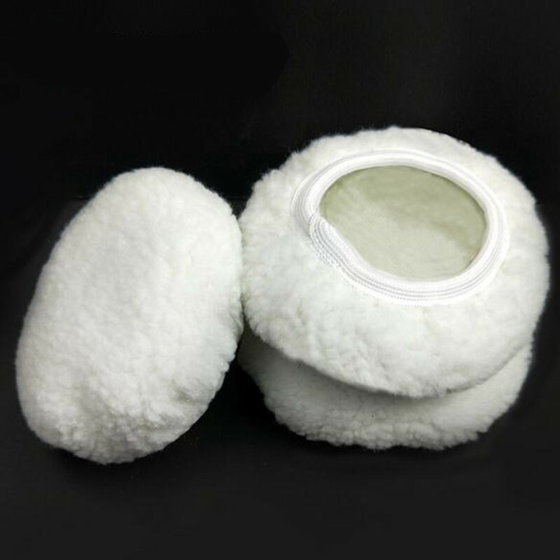 6PCS Polishing Bonnet Buffer Pads Soft Wool For 5-6" 7-8" 9-10 inch Car Polisher