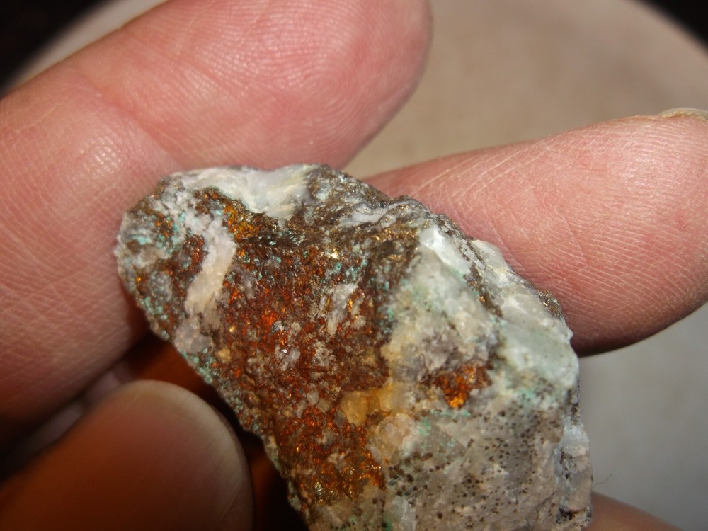 Gold, silver, copper, 12 grams samples ,ore high grade .