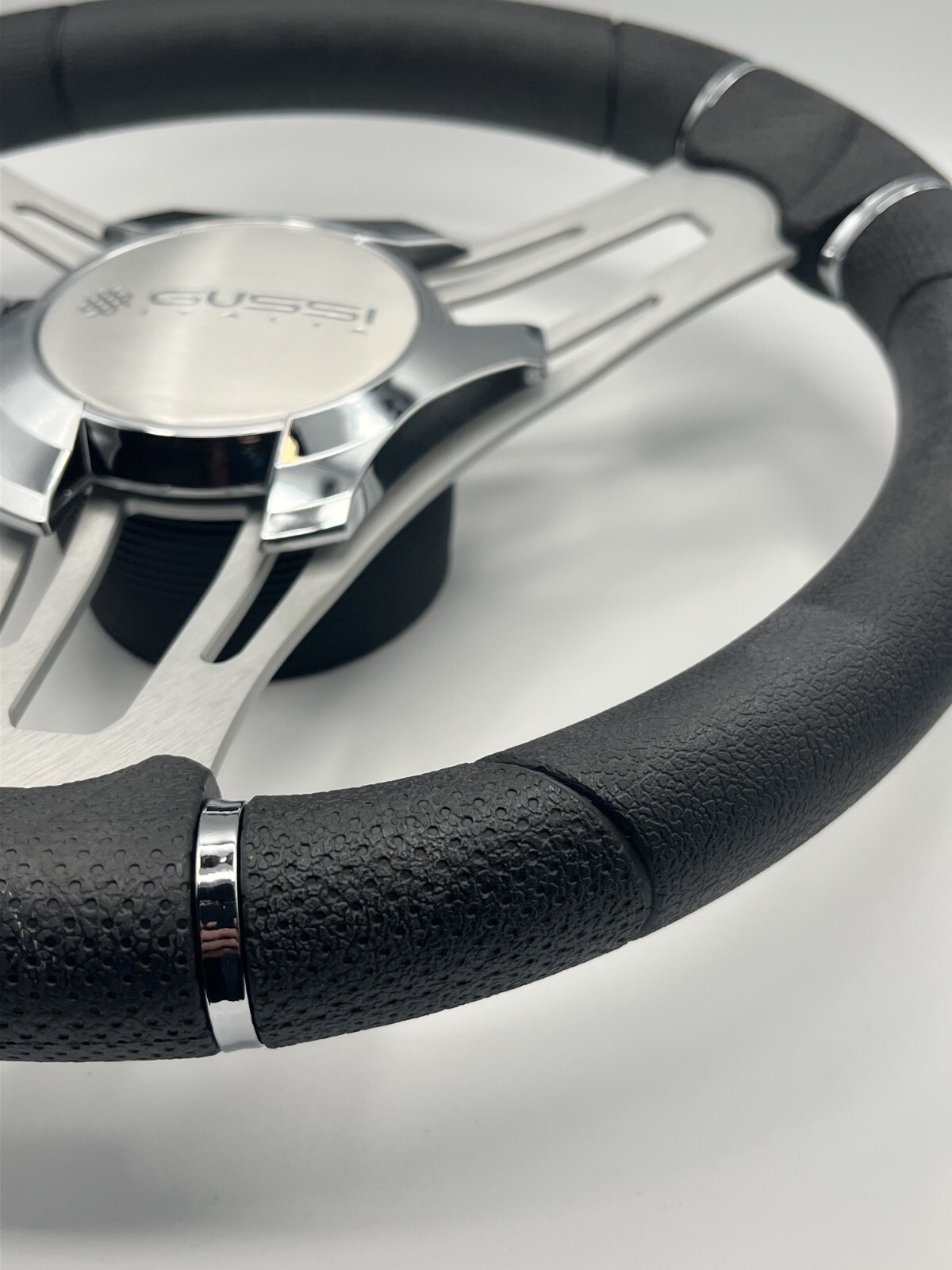 Verona Boat Steering Wheel Gray Brushed Aluminum Spokes KEYED or SPLINED HUB