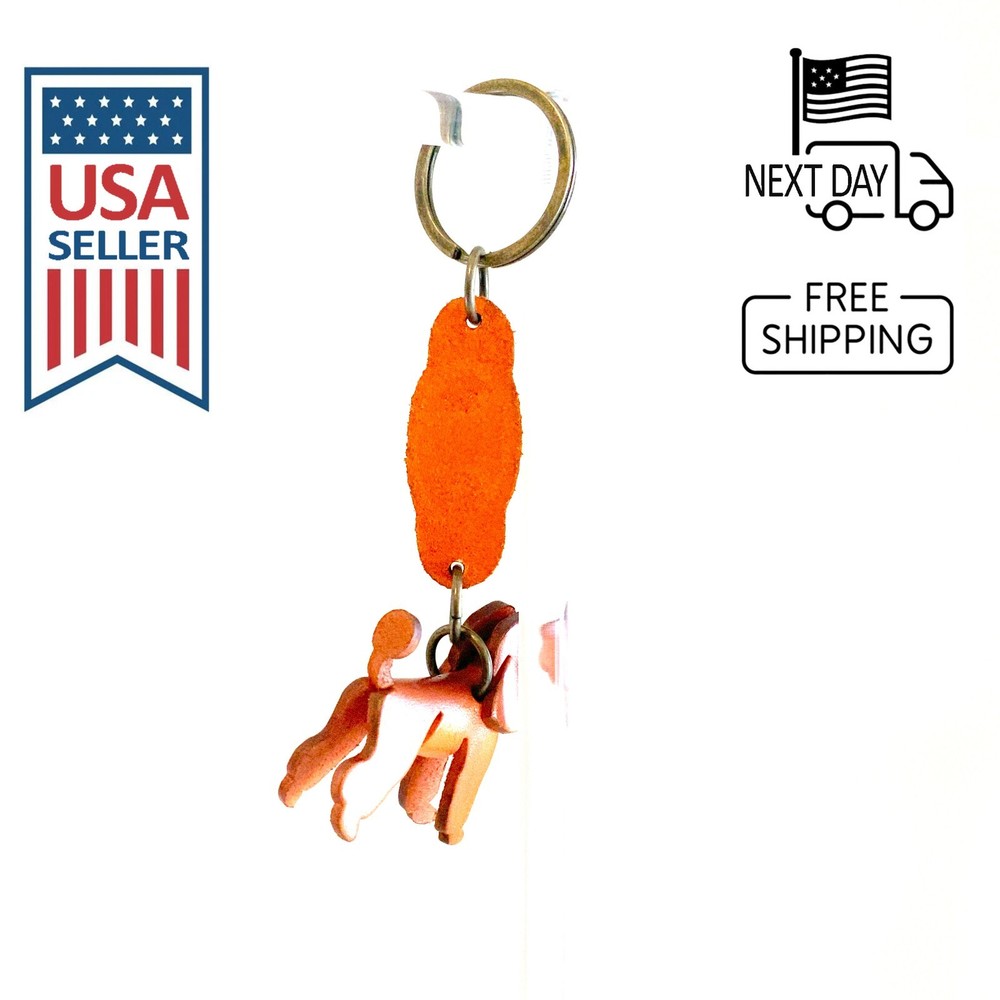 POODLE Handmade Leather Keyring