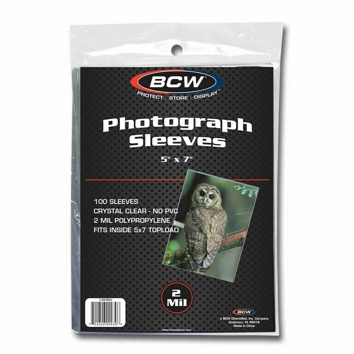 PACK OF 100 BCW 5 x 7 PHOTO 2 MIL SOFT POLY SLEEVES PROTECTORS 5x7