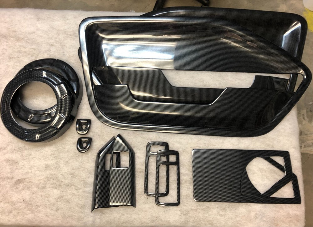 2005-2009 Mustang 12pc Door Panel Kits Carbon Graphite