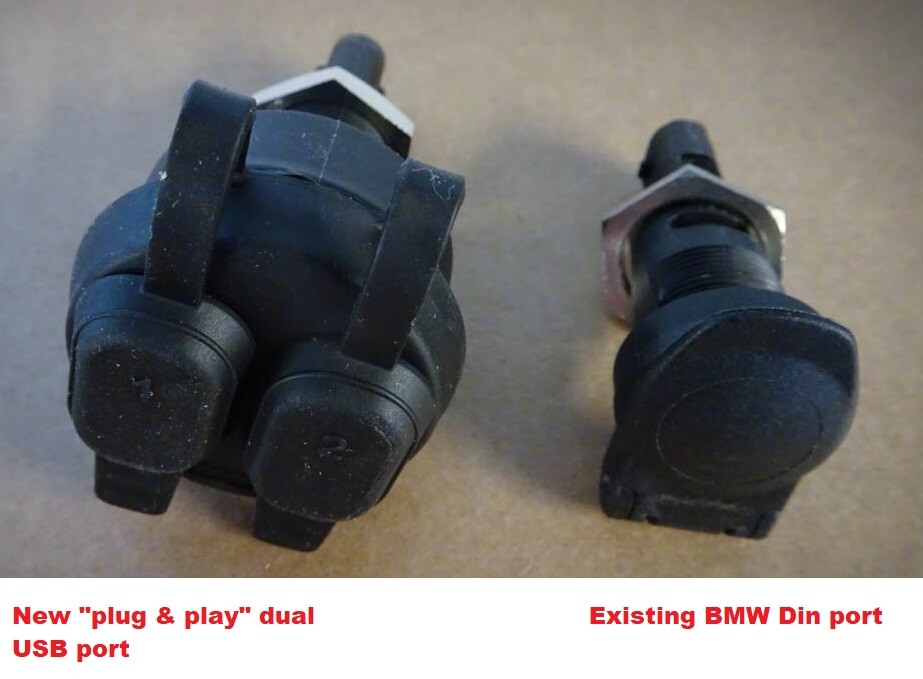 Dual USB Socket "plug & play" for BMW motorcycles