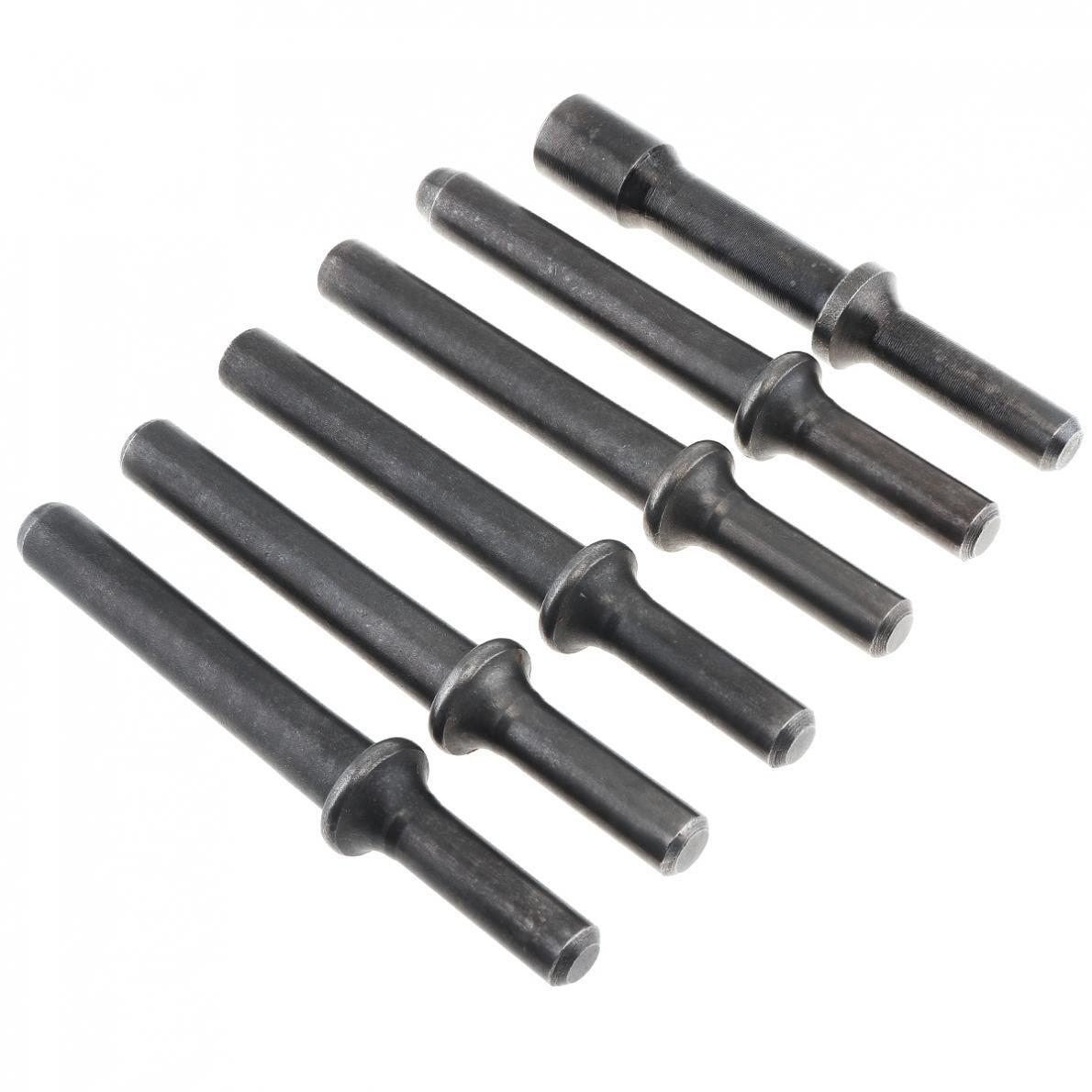 New Set 6 pcs of Air Rivets 45 # Steel Solid Rivet Impact Head Supports Air Tool