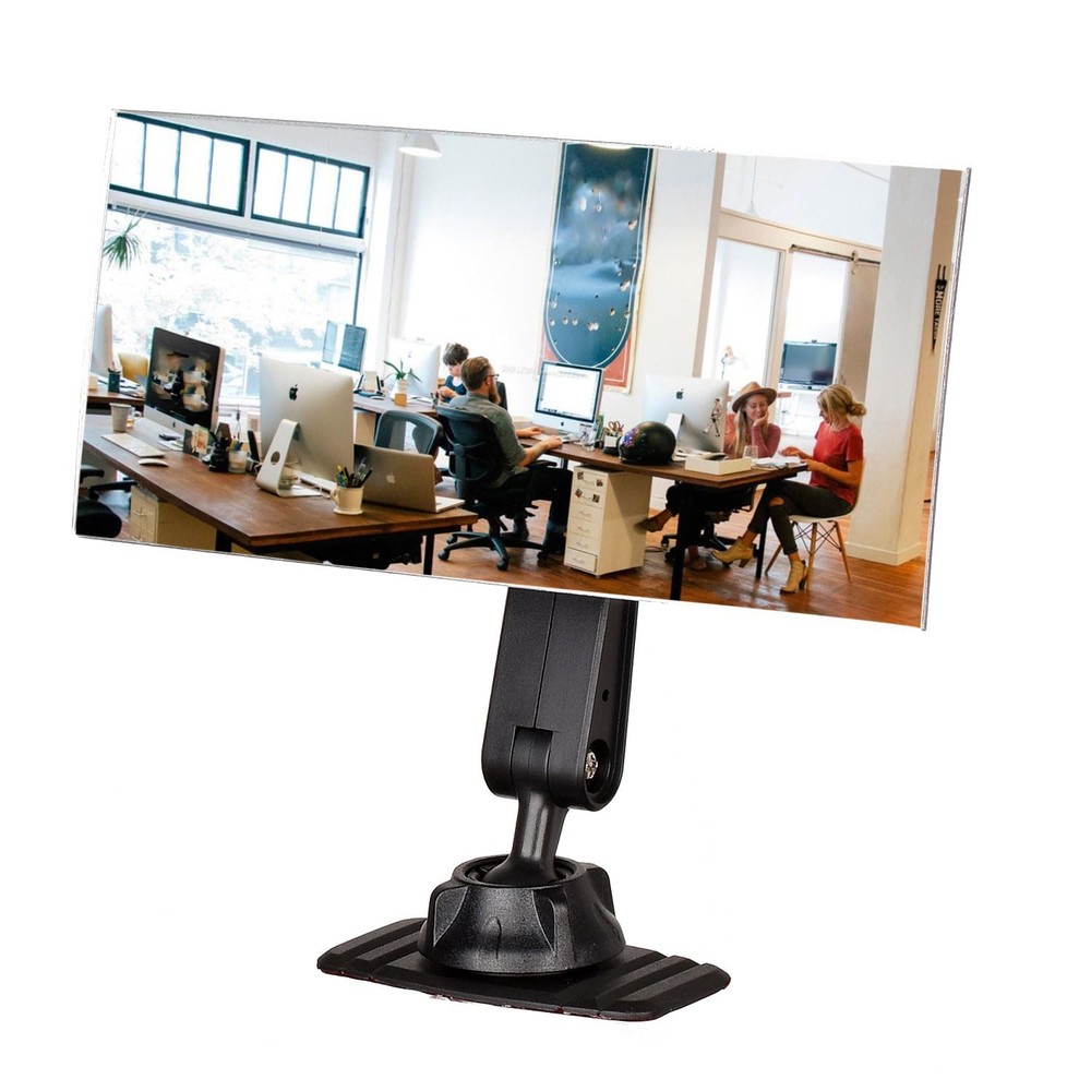 Acrylic Wide Angle Rear View Mirror for Cubicle Desk Computer Medium, Black