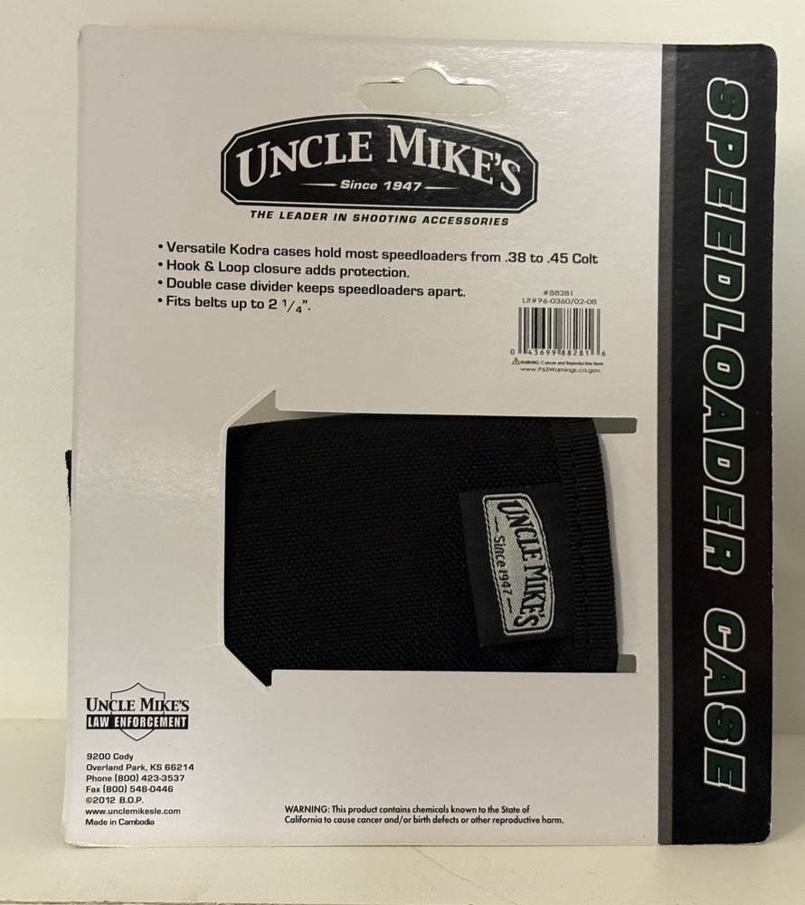Uncle Mike's 8828-1 Universal Double Speedloader Case
