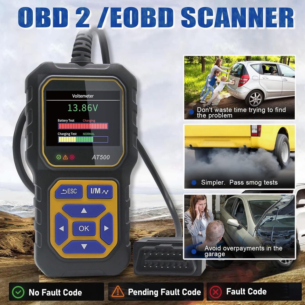 Diagnostic Scanner Code Reader Engine Tool Fault for OBD II Protocol 996-UP Car