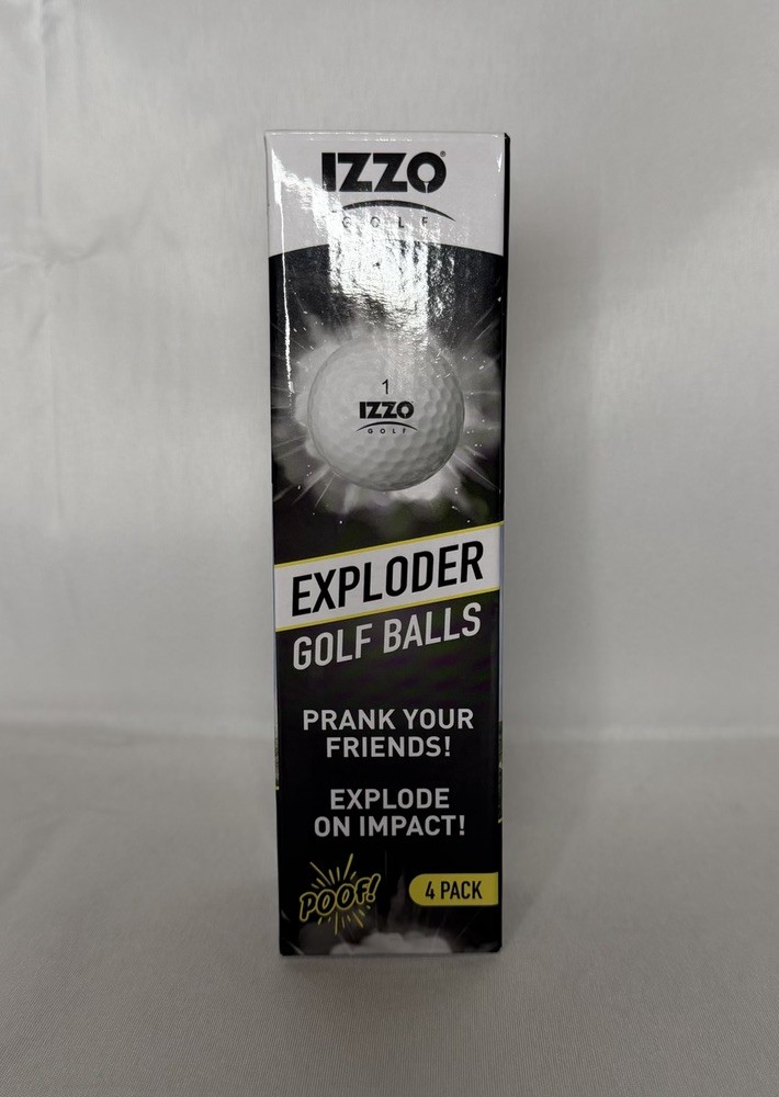 Izzo Golf Exploding Prank 4 pack Golf Balls NEW