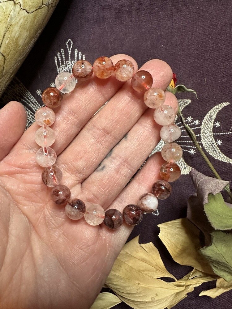 Fire Quartz Bracelet, All Natural, Metaphysical, Witchcraft, Pagan