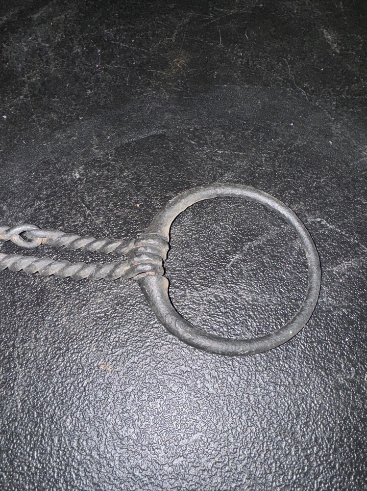 Cast Iron Twisted Metal Dee Ring English Snaffle Bit ~ 6”