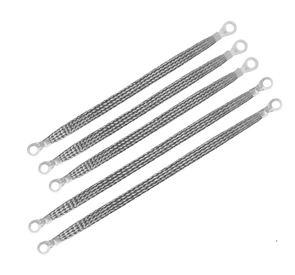 Car Truck Firewall Engine Body Engine Ground Strap Tinned Copper Cable Kit 5 Pcs
