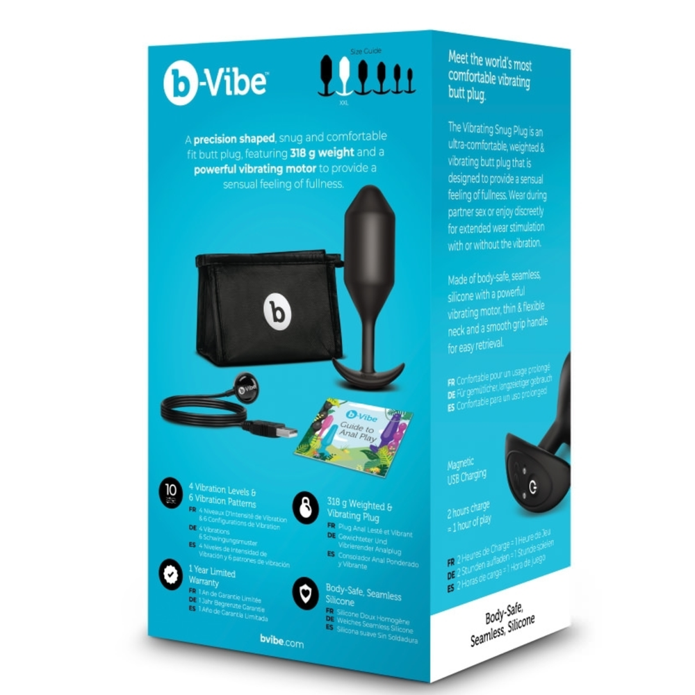 B Vibe Rechargeable Silicone Anal Probe Vibrating Powerful Extra Large Butt Plug