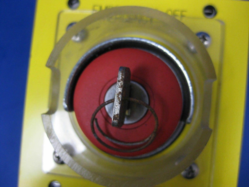 TEL Tokyo Electron Emergency Off Button with Key Lock, Used