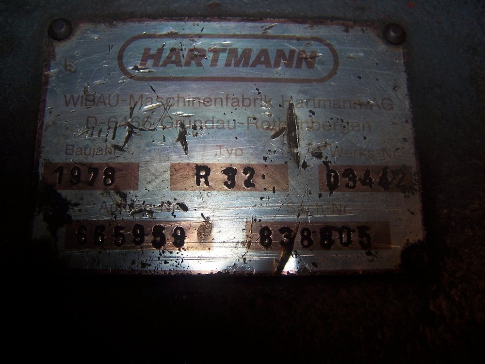 HARTMANN 10" ROTARY LOBE BLOWER TYPE R32 D3442