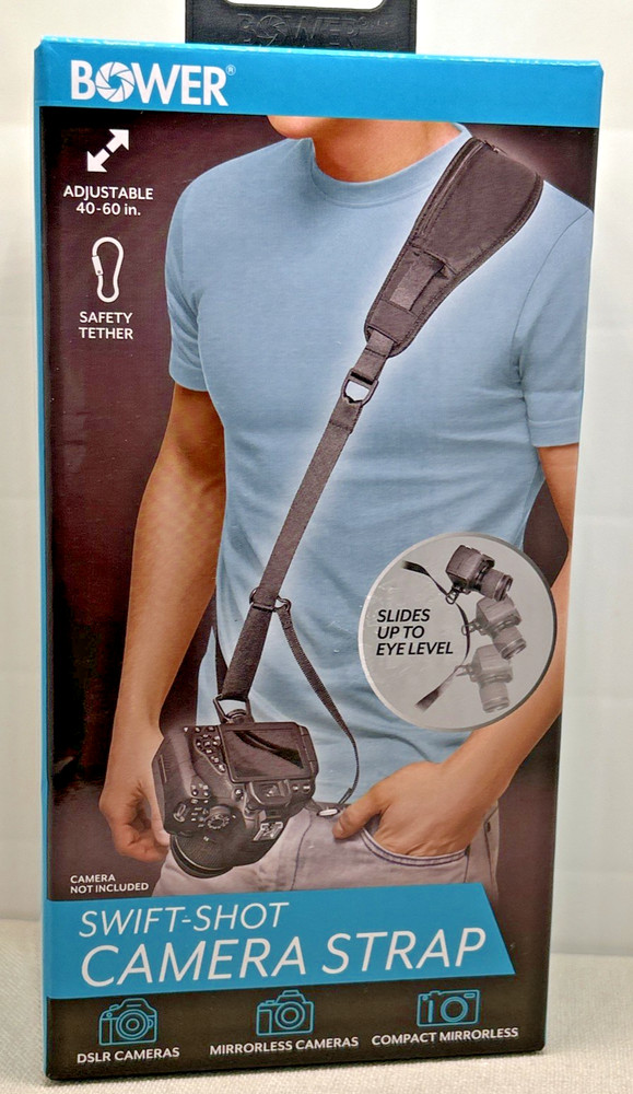 Camera Strap Bower Adjustable Swift-Shot - DSLR Mirrorless & Compact Camera NEW