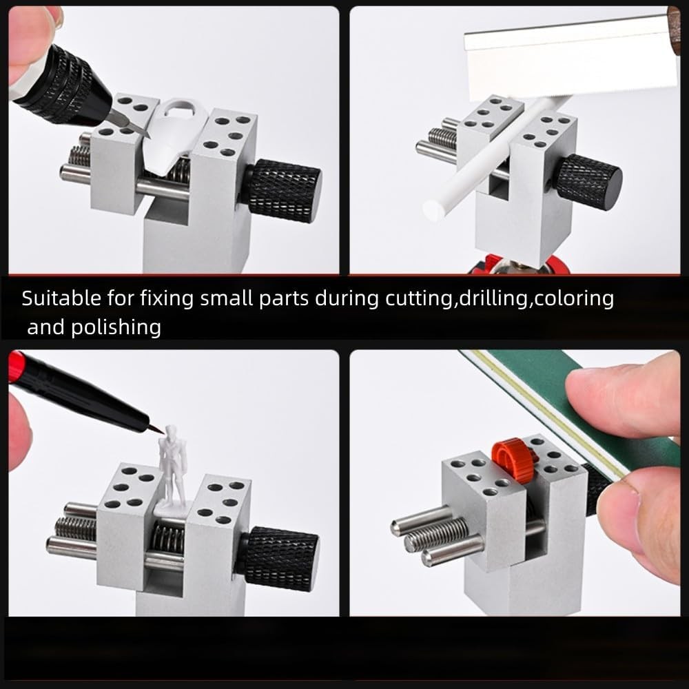 Tabletop Vise Mini Vice Spherical Rotating Metal Base for Hobbies