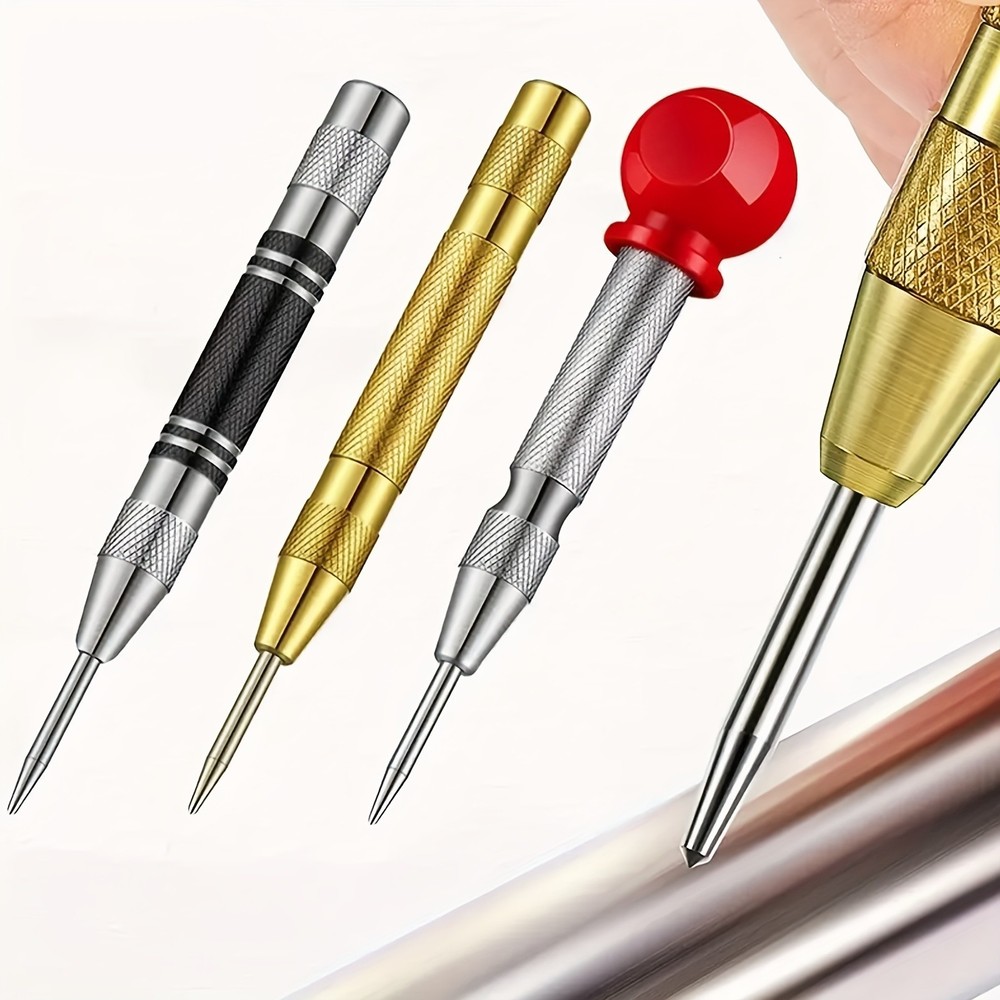 Automatic Center Punch Set - Precision Drilling Marking Tool for Metal & Wood